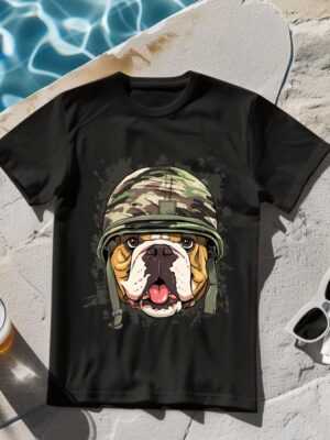24hluxury – American Bulldog Soldier Veteran Dog T-Shirt