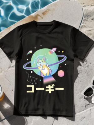 24hluxury– Astronaut Corgi Space Japanese Corgis T-Shirt