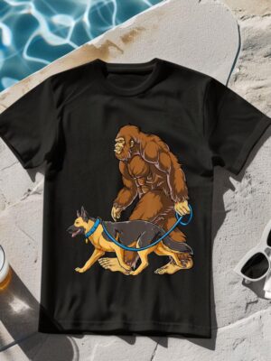 24hluxury– Bigfoot Dog Walk German Shepherd T-Shirt