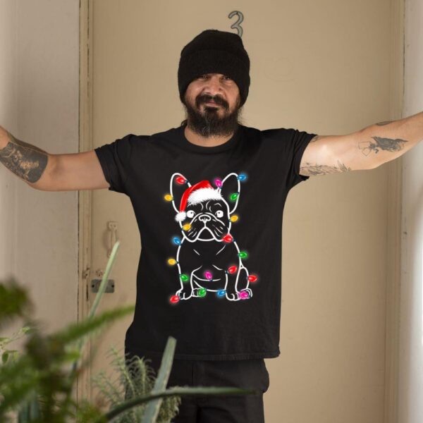 24hluxury– Christmas Lights Dog French Bulldog T-Shirt