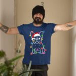 24hluxury– Christmas Lights Dog French Bulldog T-Shirt