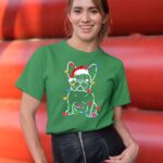 24hluxury– Christmas Lights Dog French Bulldog T-Shirt