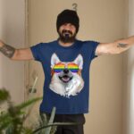 24hluxury– Corgi Dog Rainbow Sunglasses LGBT Pride T-Shirt