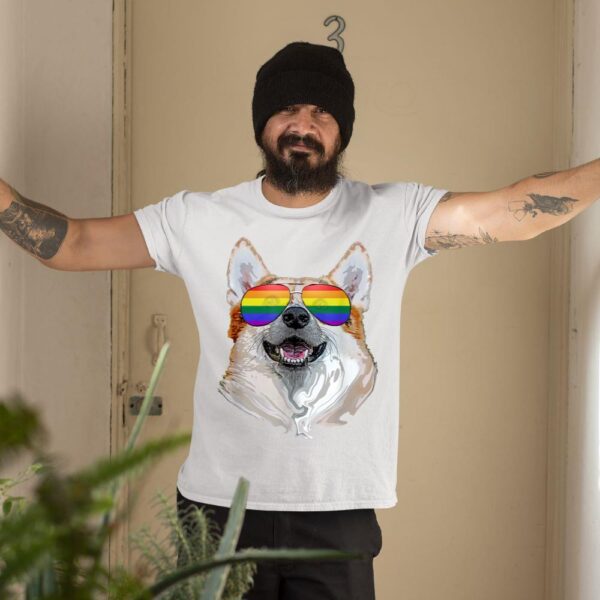24hluxury– Corgi Dog Rainbow Sunglasses LGBT Pride T-Shirt
