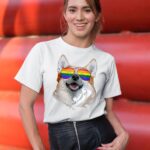 24hluxury– Corgi Dog Rainbow Sunglasses LGBT Pride T-Shirt
