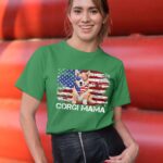 24hluxury– Corgi Mama American USA Flag T-Shirt