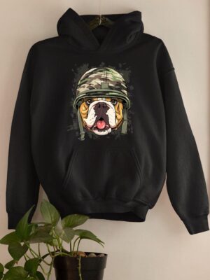24hluxury– American Bulldog Soldier Veteran Dog Hoodie