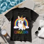 24hluxury– Corgicorn Corgi Unicorn Space Galaxy T-Shirt