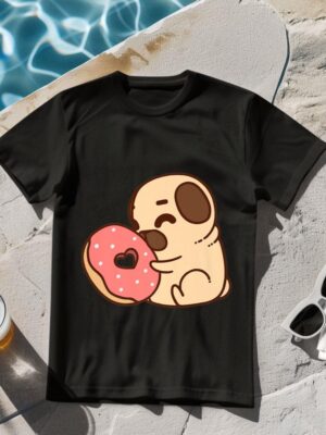 24hluxury– Cute Pug Donut T-Shirt