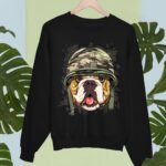 24hluxury– American Bulldog Soldier Veteran Dog Sweatshirt