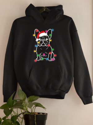 24hluxury– Christmas Lights Dog French Bulldog Hoodie