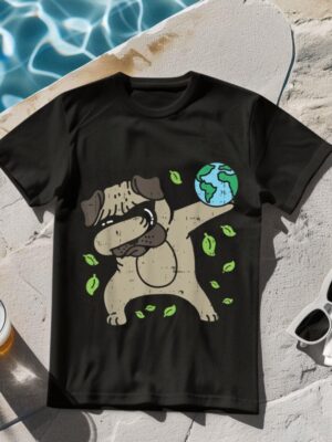 24hluxury– Earth Day Dabbing Pug T-Shirt