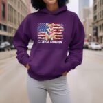 24hluxury– Corgi Mama American USA Flag Hoodie