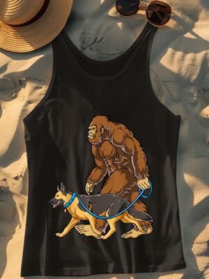 24hluxury– Bigfoot Dog Walk German Shepherd Tank Top