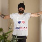 24hluxury– French Bulldog American USA Flag T-Shirt
