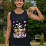 24hluxury– Bunny English Bulldog Dog Easter Eggs Tank Top