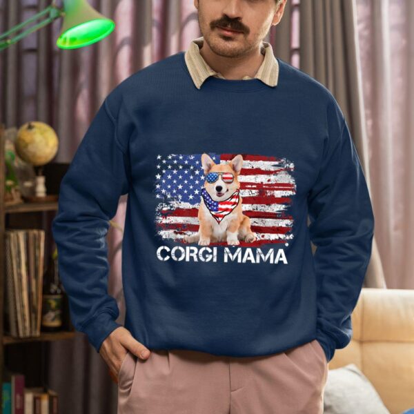 24hluxury– Corgi Mama American USA Flag Sweatshirt