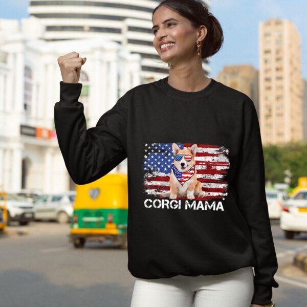 24hluxury– Corgi Mama American USA Flag Sweatshirt