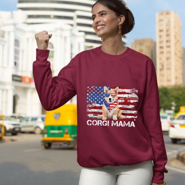 24hluxury– Corgi Mama American USA Flag Sweatshirt