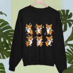 24hluxury– Cute Floss Dancing Corgi Puppies Dog Sweatshirt