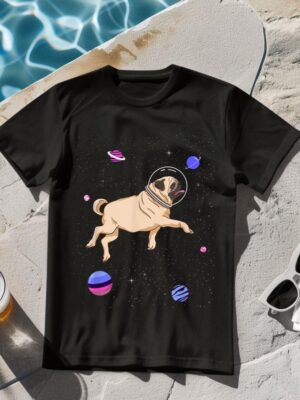 24hluxury– Omnisexual Pug In Space T-Shirt