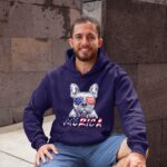 24hluxury– French Bulldog American USA Flag Hoodie