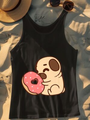24hluxury– Cute Pug Donut Tank Top