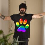 24hluxury– Rainbow Paw Print Dog Paw LGBT Pride T-Shirt