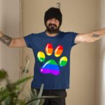 24hluxury– Rainbow Paw Print Dog Paw LGBT Pride T-Shirt