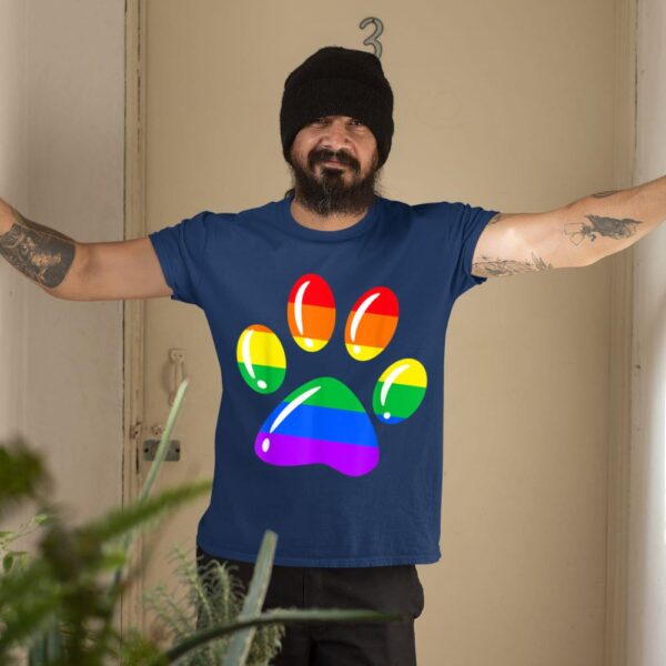 24hluxury– Rainbow Paw Print Dog Paw LGBT Pride T-Shirt