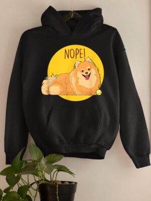 24hluxury– Nope Lazy Pomeranian Dog Hoodie