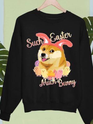24hluxury– Happy Easter Doge – Shiba Inu Such Easter Much Bunny Sweatshirt