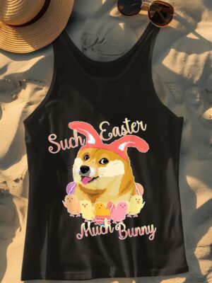 24hluxury– Happy Easter Doge – Shiba Inu Such Easter Much Bunny Tank Top