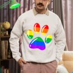 24hluxury– Rainbow Paw Print Dog Paw LGBT Pride Sweatshirt