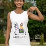 24hluxury– Pug Riding Llama Christmas Tank Top
