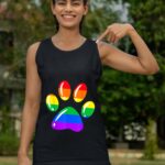 24hluxury– Rainbow Paw Print Dog Paw LGBT Pride Tank Top