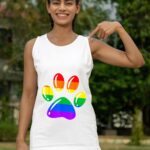 24hluxury– Rainbow Paw Print Dog Paw LGBT Pride Tank Top