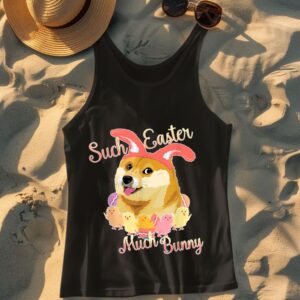 Linocasa– Happy Easter Doge – Shiba Inu Such Easter Much Bunny Tank Top
