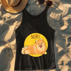 Linocasa– Nope Lazy Pomeranian Dog Tank Top