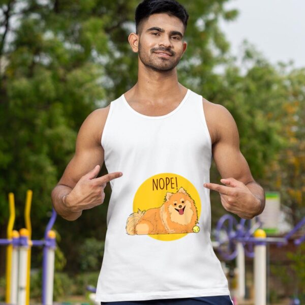 Linocasa– Nope Lazy Pomeranian Dog Tank Top - Image 5