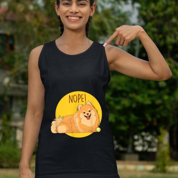 Linocasa– Nope Lazy Pomeranian Dog Tank Top - Image 6
