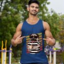 Linocasa– Pug Dog Drinking Coffee Tank Top