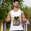 Linocasa– Pug Dog Drinking Coffee Tank Top