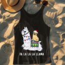 Linocasa– Pug Riding Llama Christmas Tank Top