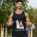 Linocasa– Pug Riding Llama Christmas Tank Top