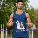 Linocasa– Pug Riding Llama Christmas Tank Top