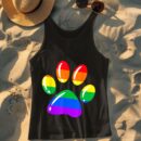 Linocasa– Rainbow Paw Print Dog Paw LGBT Pride Tank Top