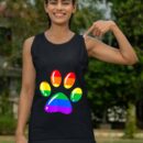 Linocasa– Rainbow Paw Print Dog Paw LGBT Pride Tank Top
