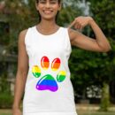 Linocasa– Rainbow Paw Print Dog Paw LGBT Pride Tank Top