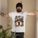 Linocasa– American Bulldog Soldier Veteran Dog T-Shirt